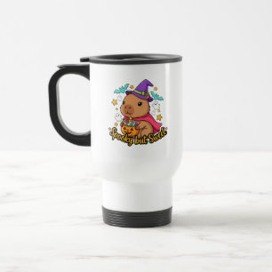 Caneca Térmica Bruxa de Capivara Assustadora mas Doce no Hallowee