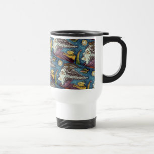 CANECA TÉRMICA BRUXA DE FICÇÃO CIENTÍFICA ESPACIAL & GATO COMETA 