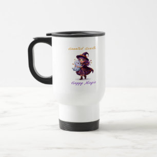 Caneca Térmica Bruxa e Amigas Assustadoras Cute Halloween Magia