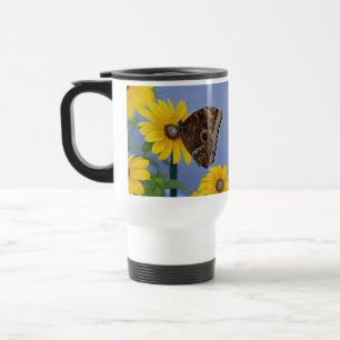 Caneca Térmica Buckeye Borboleta na margarida amarela