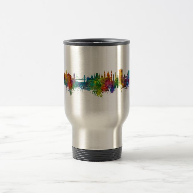 Caneca Térmica Budapest Hungria Skyline (Centro)