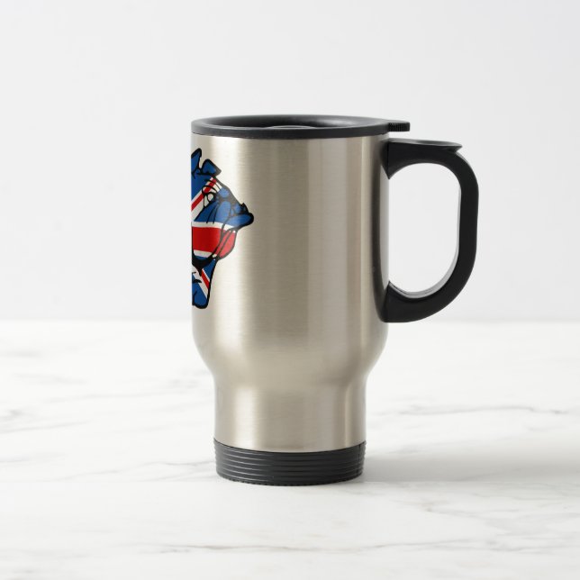 Caneca Térmica Buldogue de Union Jack (Direita)