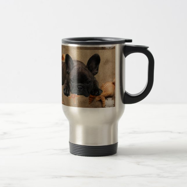 Caneca Térmica Bulldog francês copo de viagem (Direita)