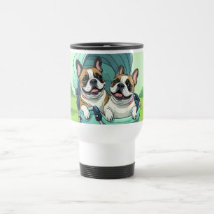 Caneca Térmica Bulldog Francês Französische Bulldogge Gêmeos