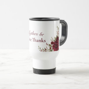 Caneca Térmica Burgundy Floral Gather & Give Thank
