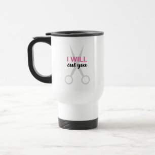 Caneca Térmica Cabeleireiro engraçado que diz eu cortá-lo-ei