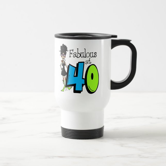Caneca Térmica Cabelo preto fabuloso no aniversário 40 (Direita)