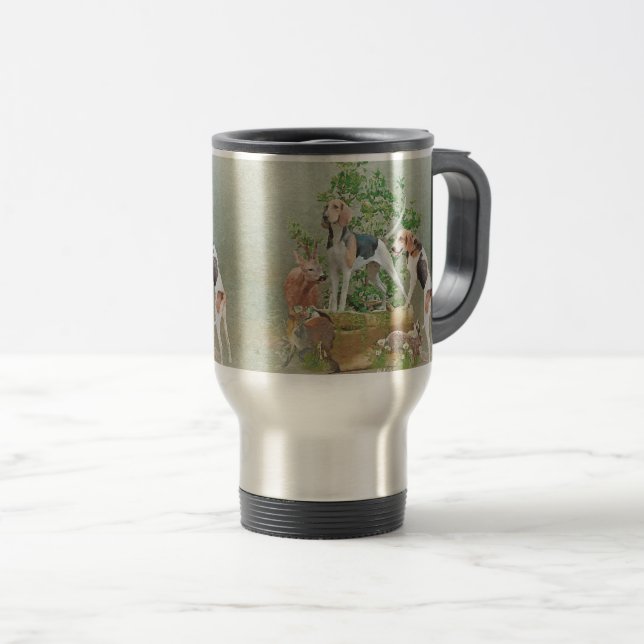 Caneca Térmica Caça com cães (Frente Esquerda)