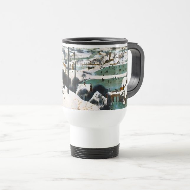 Caneca Térmica Caçadores na Paisagem da Neve Pieter Bruegel (Frente Esquerda)