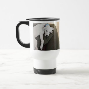 Caneca Térmica Cachorro Branco Cansado Cansado