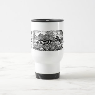 Caneca Térmica Cachorro correndo ilustração de arte de animal de 