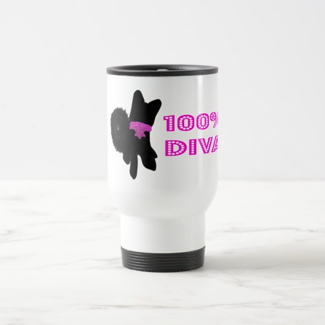 Caneca Térmica Cachorro fofo é uma diva (Centro)