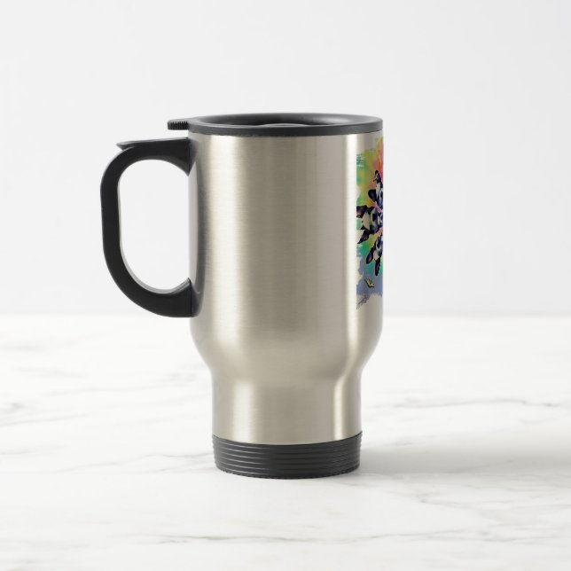 Caneca Térmica Cachorro-Grande Francês Tie Dye Rainbow (Esquerda)