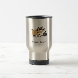 Caneca Térmica Cachorro Irritado; aspecto metálico