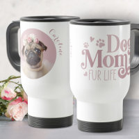 Cachorro Mãe Pele Vida Pug Foto Personalizada