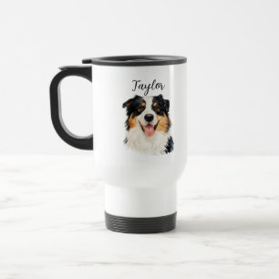 Caneca Térmica Cachorro Personalizado a partir de Foto e Nome – C