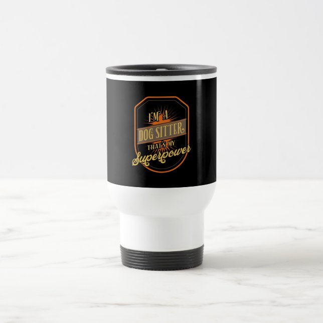 Caneca Térmica Cachorro Sentado Babá de Cachorro (Centro)