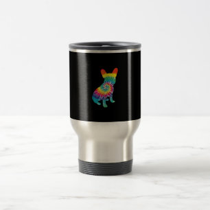 Caneca Térmica cachorro-tinteiro buldogue francês hippie pre