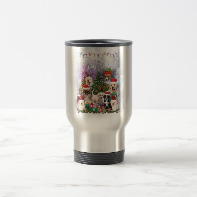 Caneca Térmica cachorros Feliz natal Luz (Centro)