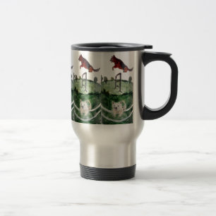 Caneca Térmica Cães que pintam a agilidade do cão