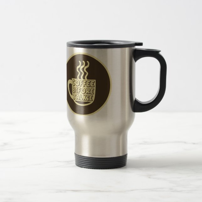 Caneca Térmica Café antes do talkie, camisa do café, produto do (Direita)