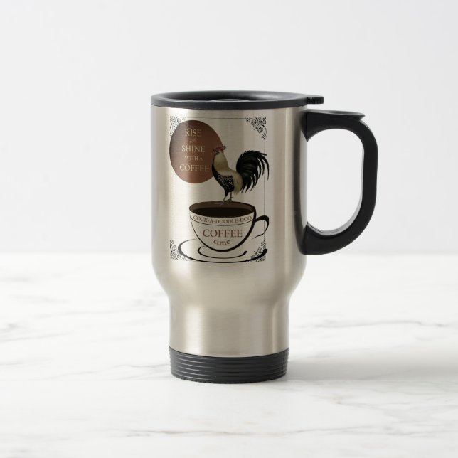 Caneca Térmica Café da Manhã com Galo Fofo (Direita)