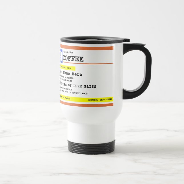 Caneca Térmica Café da prescrição personalizado (Direita)