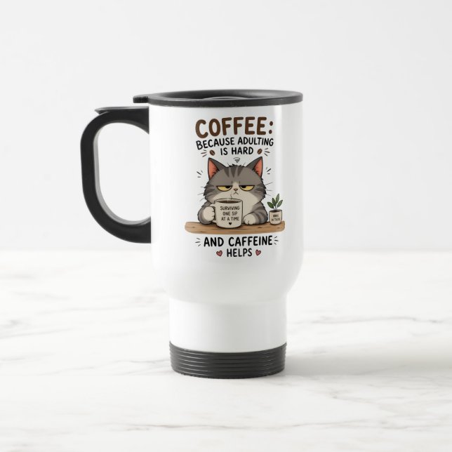 Caneca Térmica Café de gato  (Esquerda)