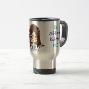 Caneca Térmica Café de Graduação de Doutorado Personalizado (Seu
