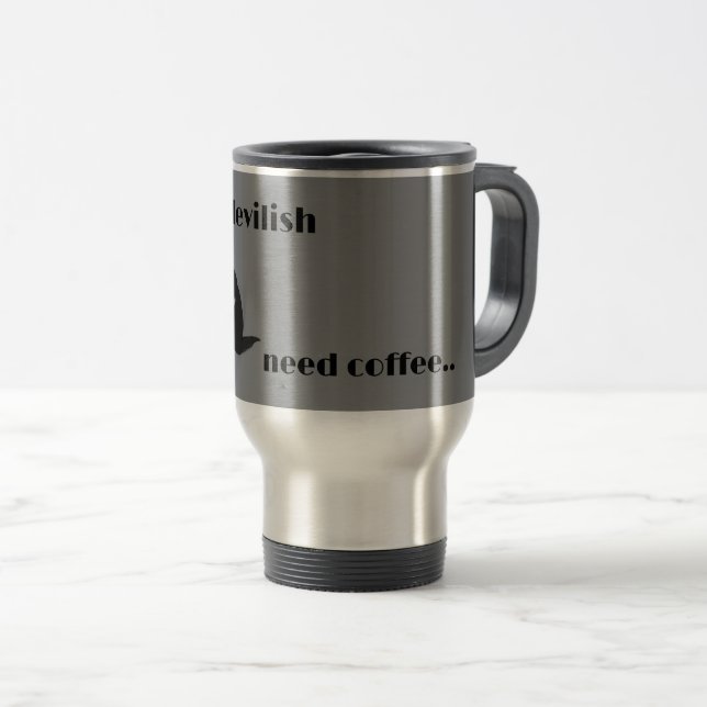 Caneca Térmica café diabo da Tasmânia (Frente Esquerda)