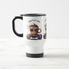 CANECA TÉRMICA CAFÉ INTELECTUAL EM PELE