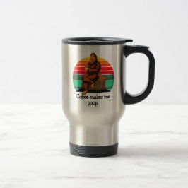 Caneca Térmica Café Me Faz Cagar Bigfoot Sasquatch Engraçado 15oz