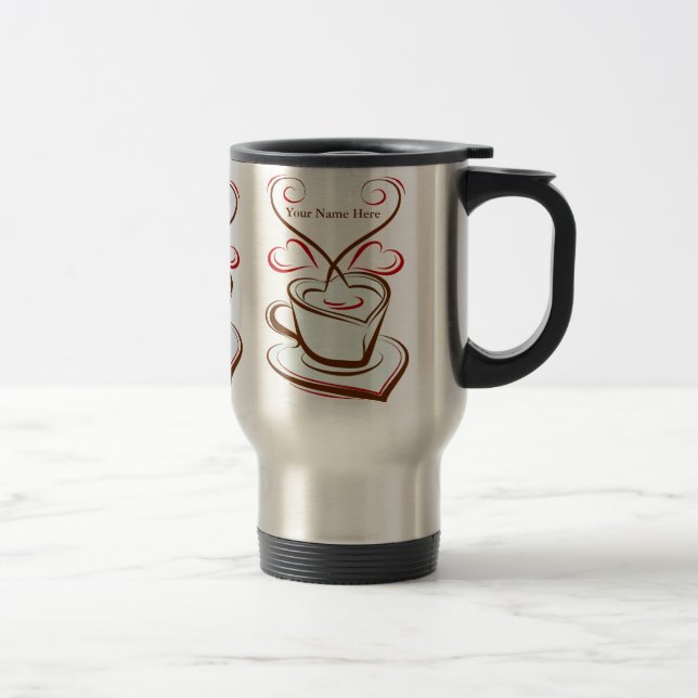 Caneca Térmica Café personalizado do amor de I (Direita)