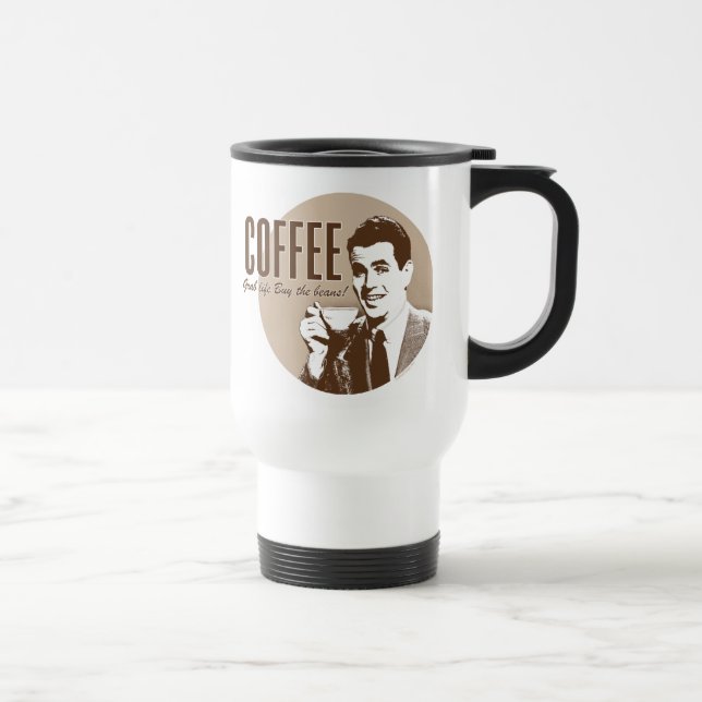 Caneca Térmica Café retrô (estilo 1) (Direita)