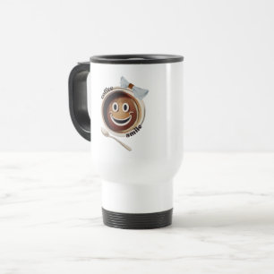 Caneca Térmica Café Sorri Engraçado, Bonitinho