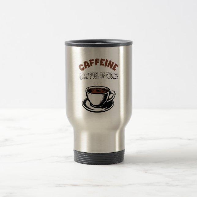 Caneca Térmica Cafeína é meu combustível de escolha (Centro)