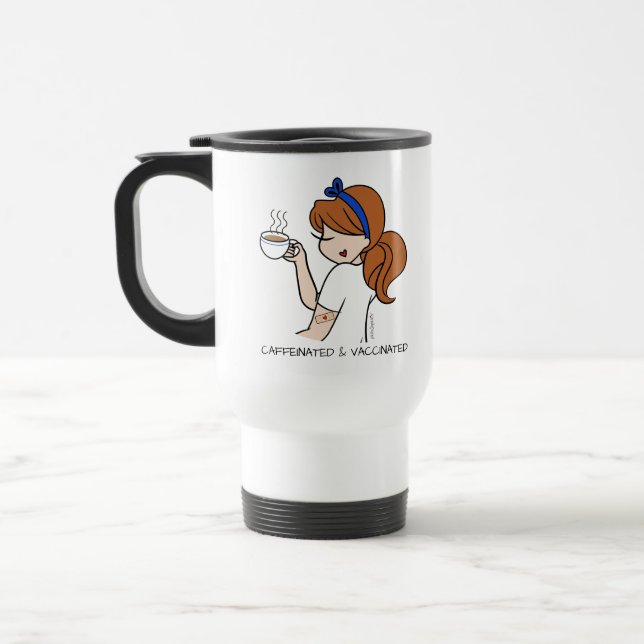 Caneca Térmica Cafeinado Personalizado e Café Vacinado (Esquerda)