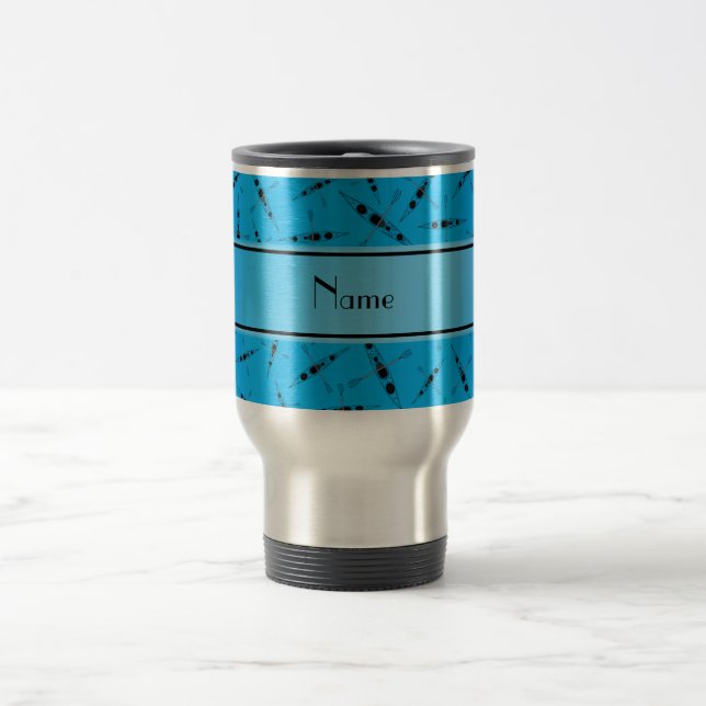 Caneca Térmica Caiaque conhecidos personalizados dos azul-céu (Centro)