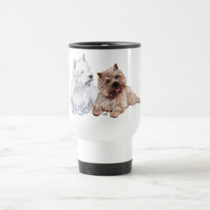 Caneca Térmica Cairn Marrom e Terriers Westie