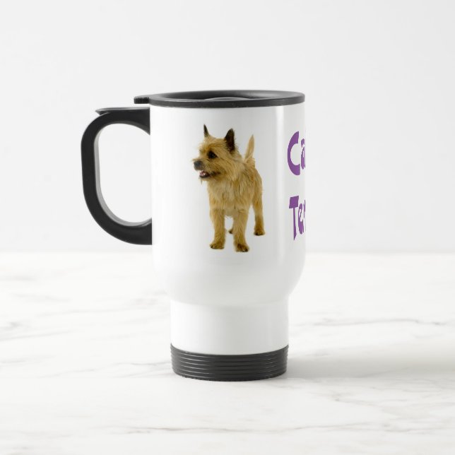 Caneca Térmica Cairn Terrier Cachorro Roxo Amor (Esquerda)