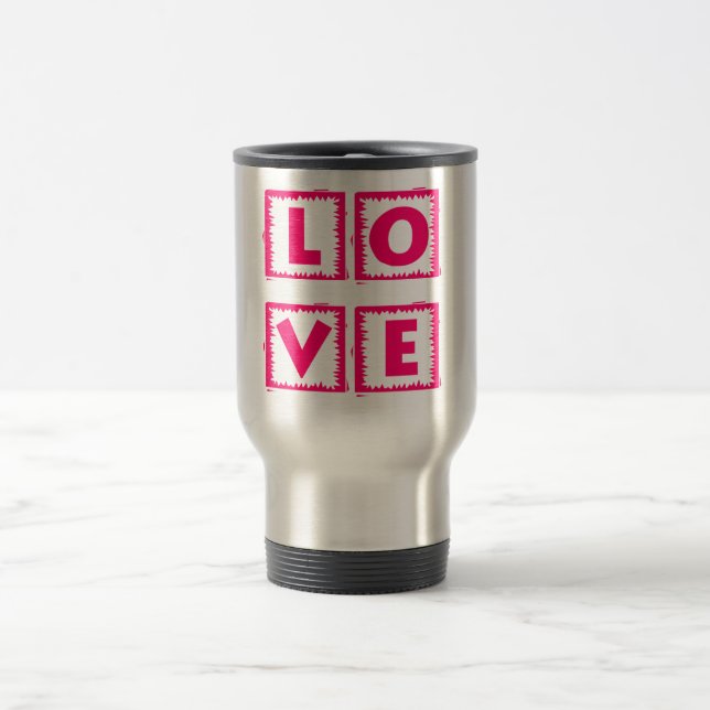 Caneca Térmica Caixa de Amor Rosa (Centro)