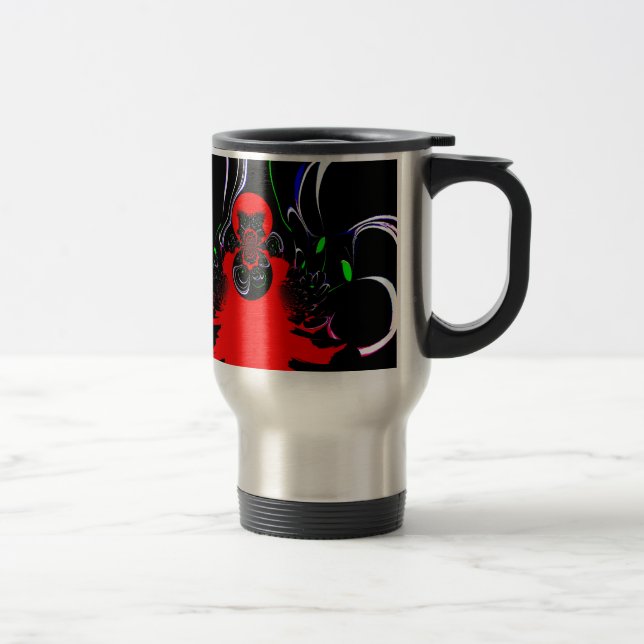 Caneca Térmica Caleidoscópio Fluid Art Impressão (Direita)