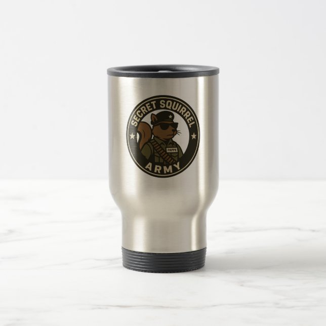 Caneca Térmica Cama do Exército de Esquilo Secreto (Centro)