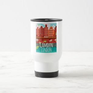 Caneca Térmica Camden, viagens vintage de poster de Londres