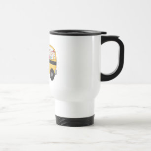Caneca Térmica Caminhão Escolar com Camisetas de Crianças e Prese