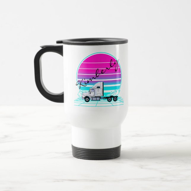 Caneca Térmica Caminhão Pôr do Sol Retrô (Esquerda)
