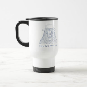 Caneca Térmica Caminhe Mais Preocupada menos / Urso Sorridente
