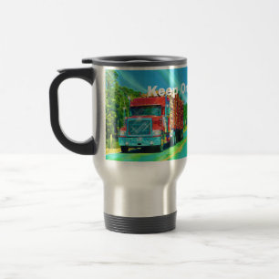 Caneca Térmica Caminhoneiros Grande Rig Logging Truck Coffee
