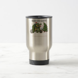 Caneca Térmica Camiseta de Academia de Crocodilo Engraçado Cansad