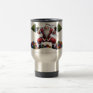 Caneca Térmica Camiseta de Anime de Papai Noel Agachado - Camisa